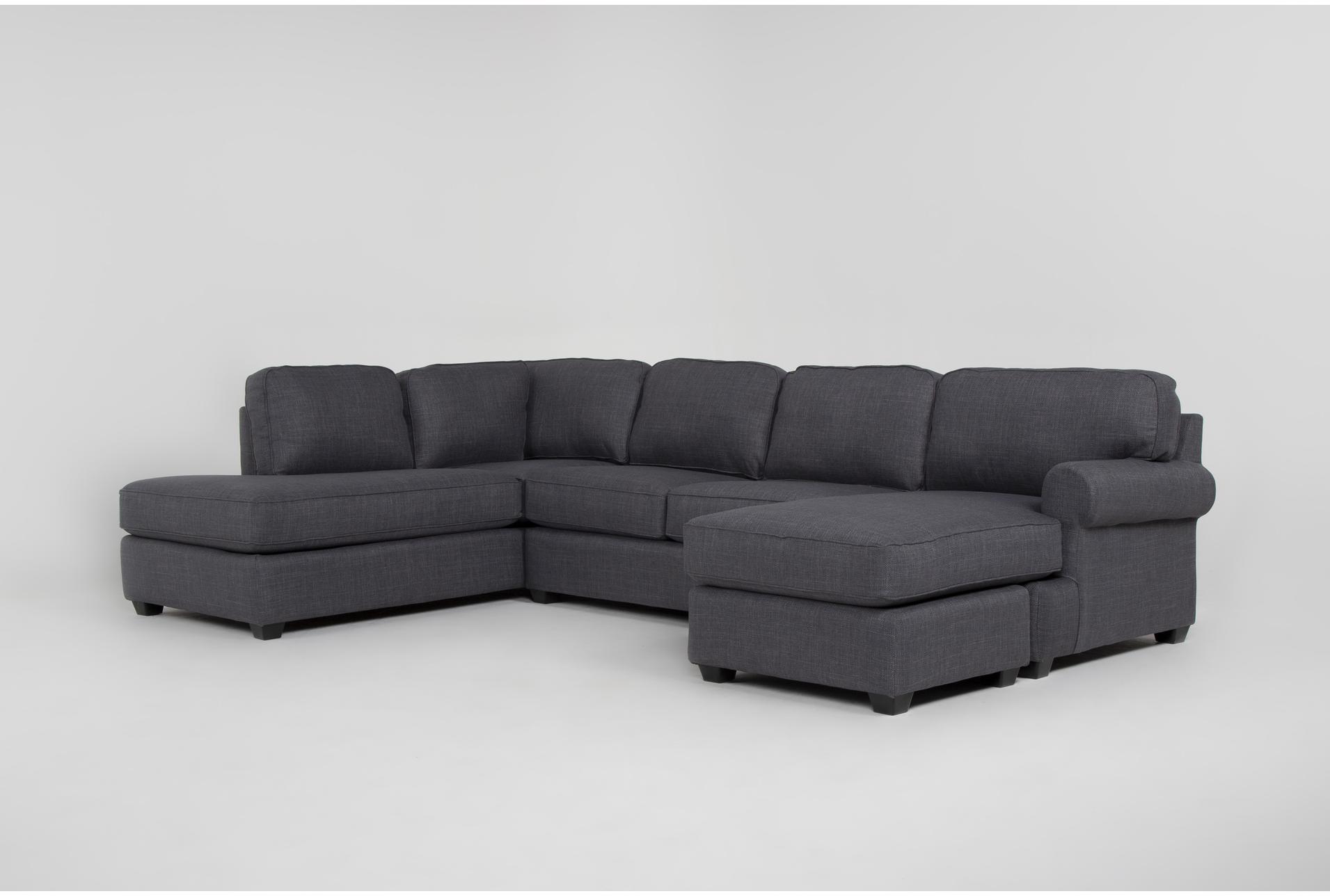 hampstead ii blue 140" 2 piece sectional with right arm facing sofa chaise + left arm facing corner chaise | fabric 1 hampstead ii blue 140" 2 piece sectional with right arm facing sofa chaise + left arm facing corner chaise | fabric