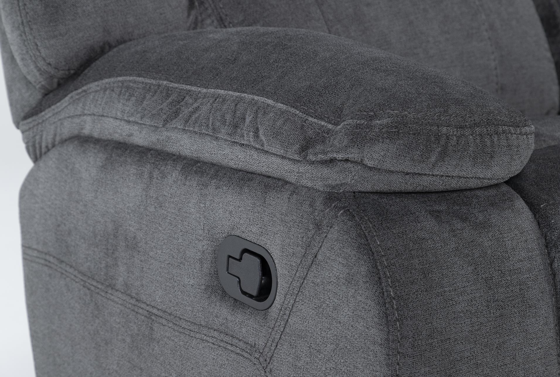 chadrick grey polyester 64" manual reclining loveseat 12 chadrick grey polyester 64" manual reclining loveseat