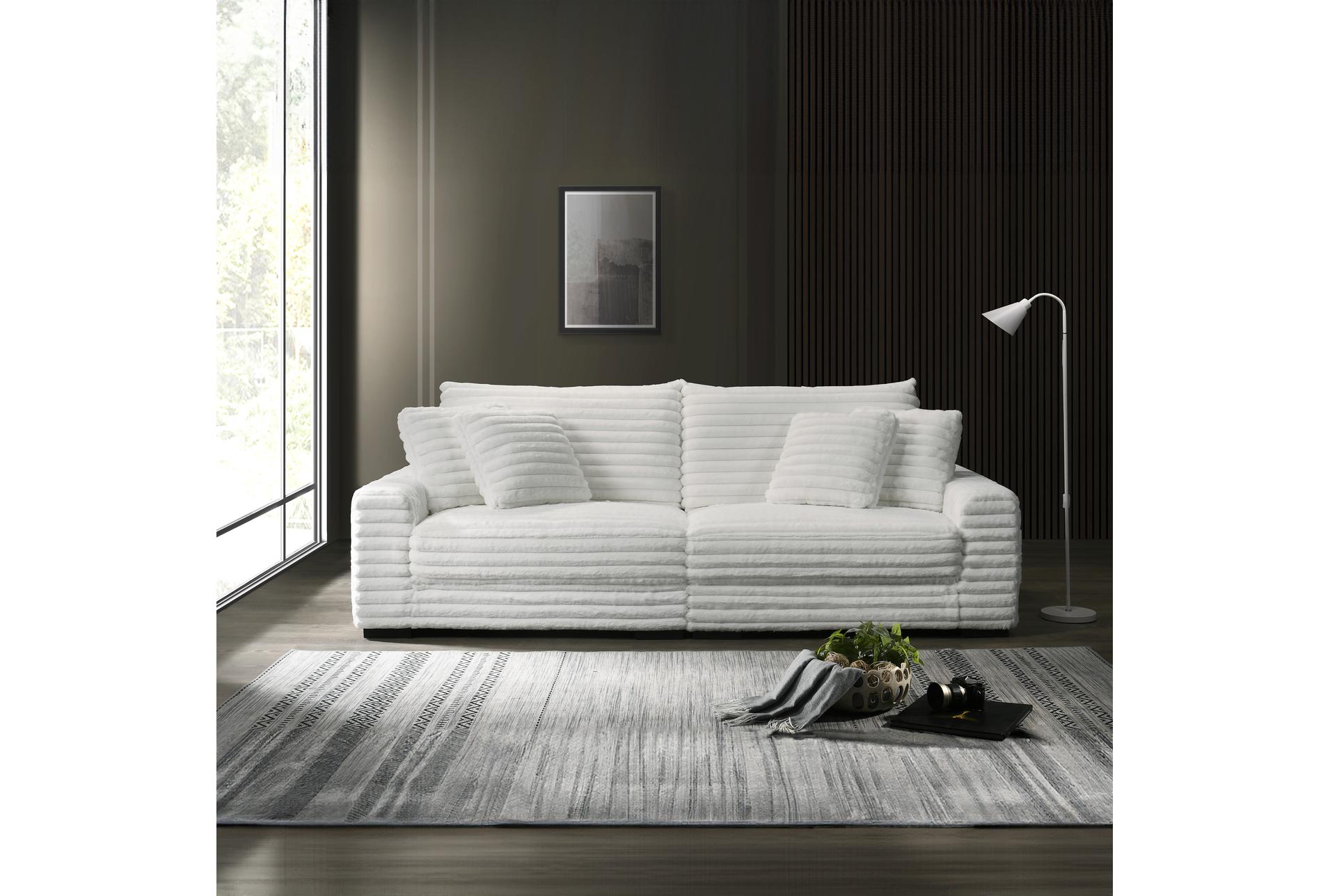 faye white fabric sofa 4 faye white fabric sofa