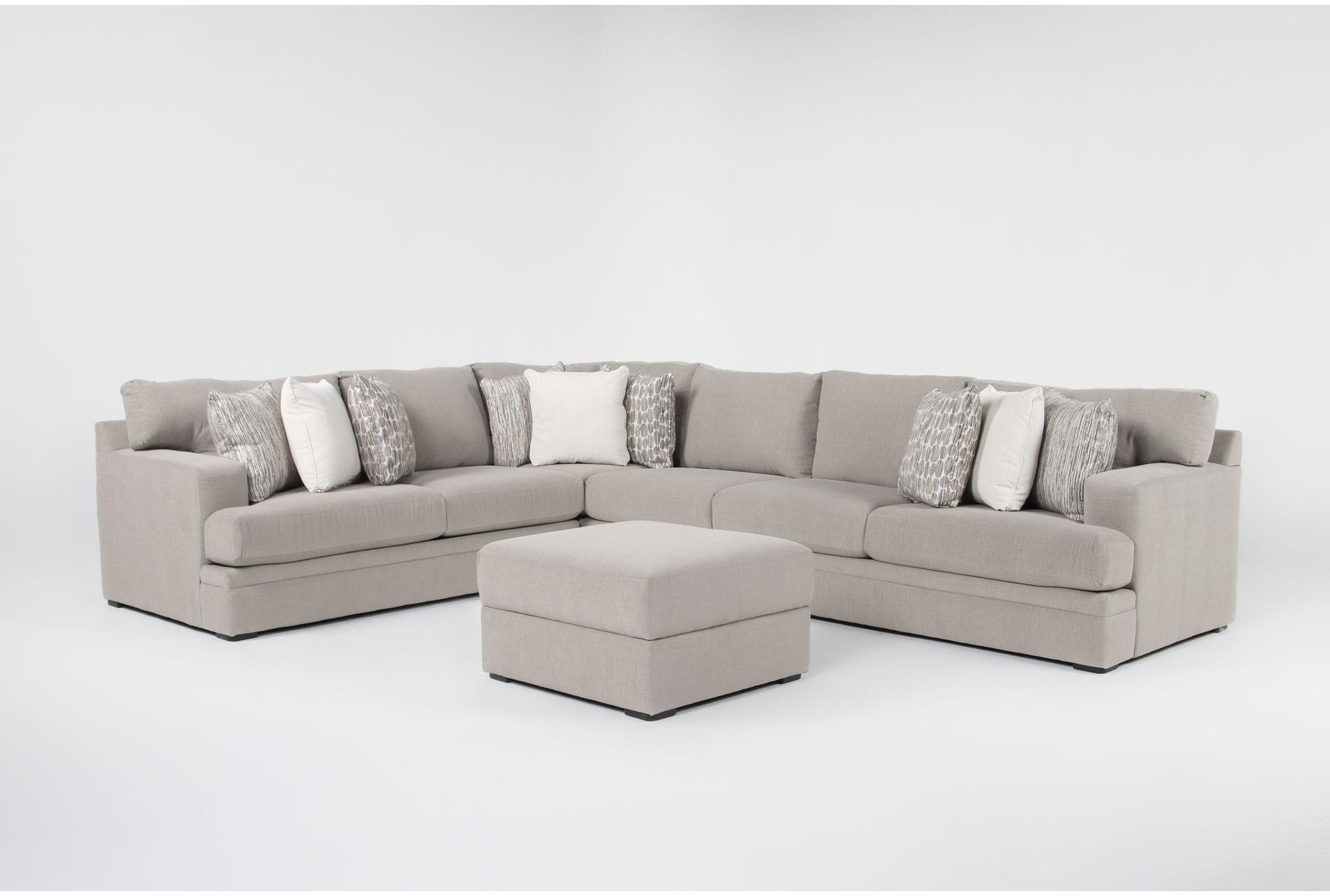 anacapa cement grey 141" 4 piece sectional & ottoman 1 anacapa cement grey 141" 4 piece sectional & ottoman