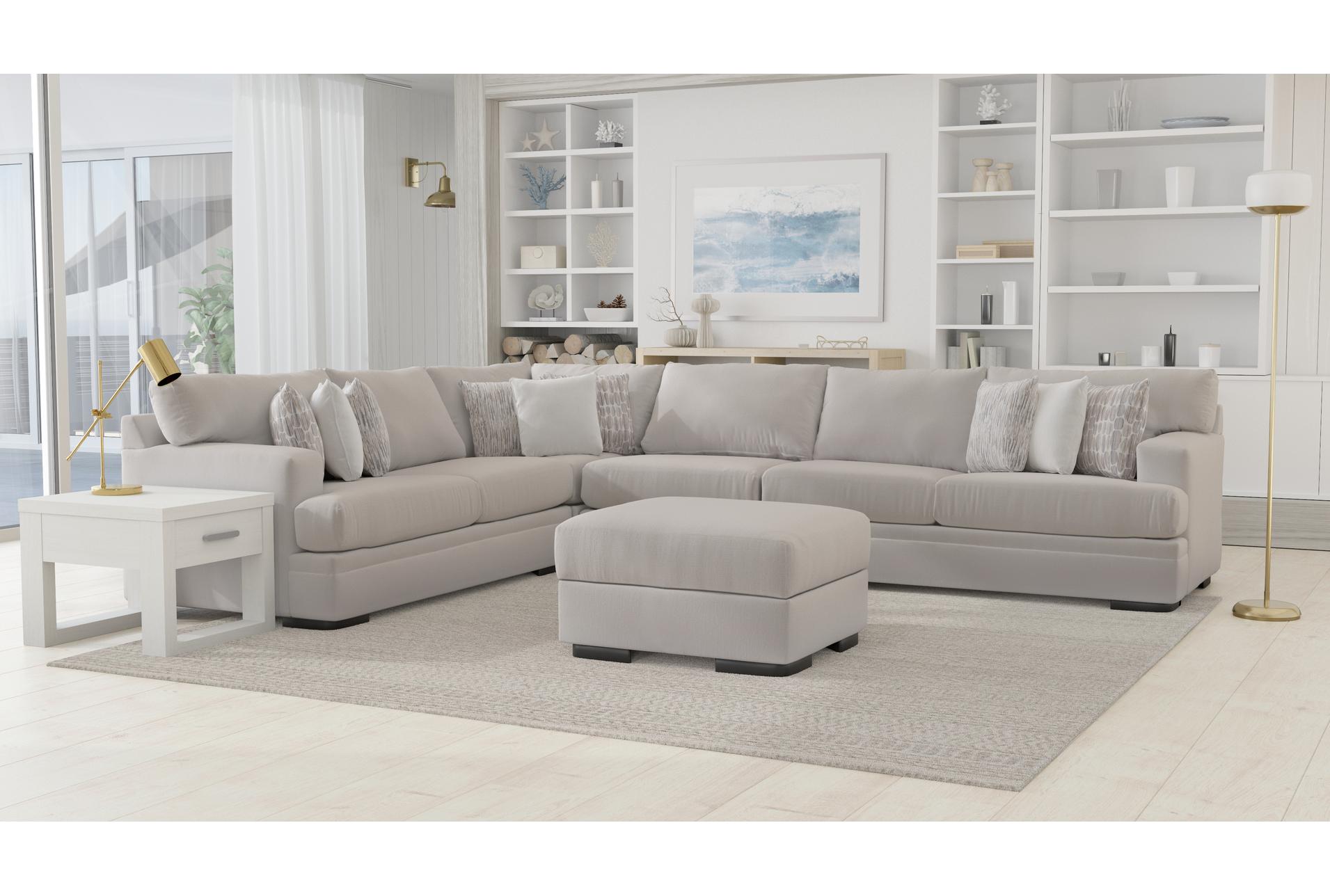 anacapa cement grey 141" 4 piece sectional & ottoman 12 anacapa cement grey 141" 4 piece sectional & ottoman
