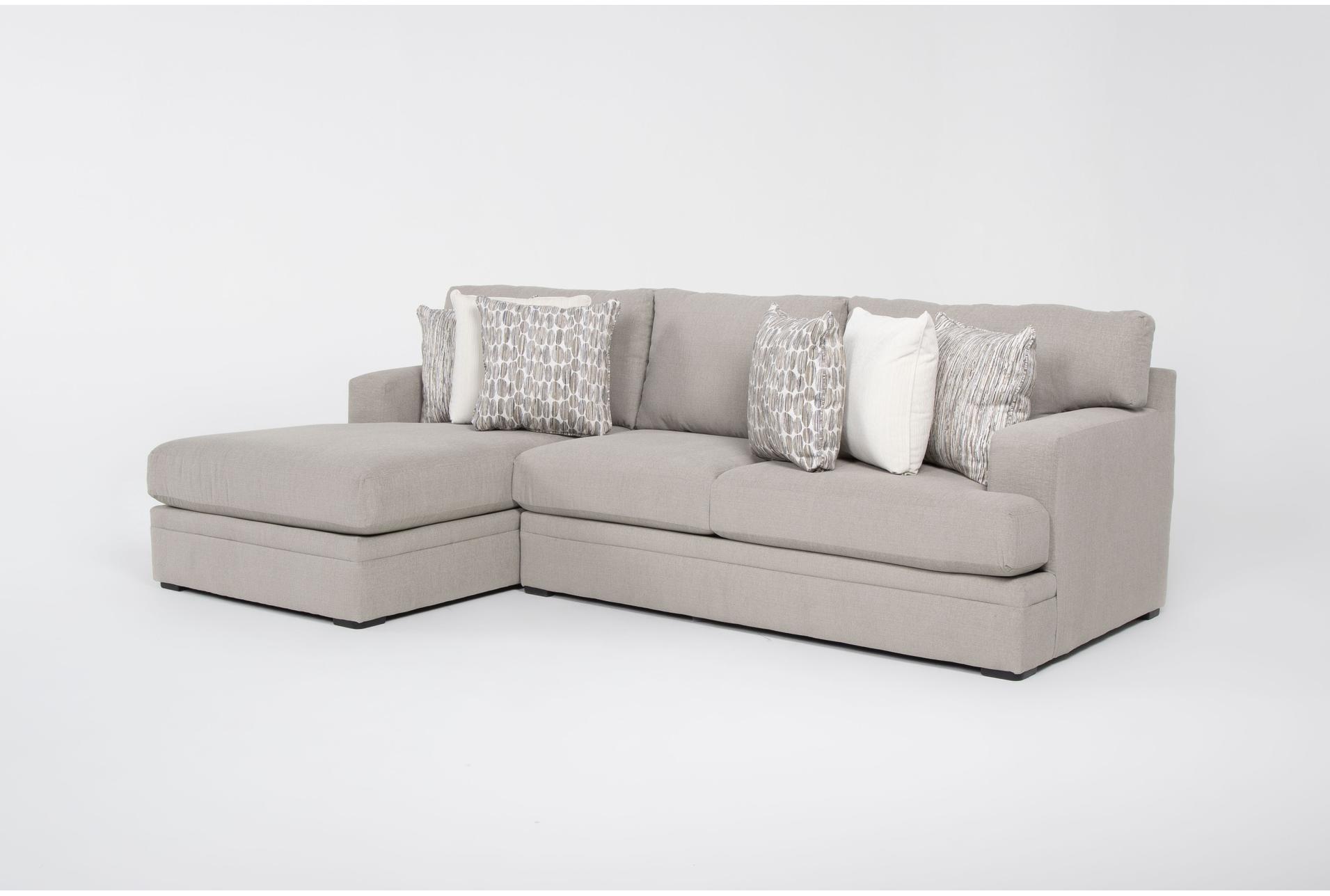 anacapa cement grey 109" 2 piece sectional with left arm facing chaise | fabric | loose reversible back 1 anacapa cement grey 109" 2 piece sectional with left arm facing chaise | fabric | loose reversible back