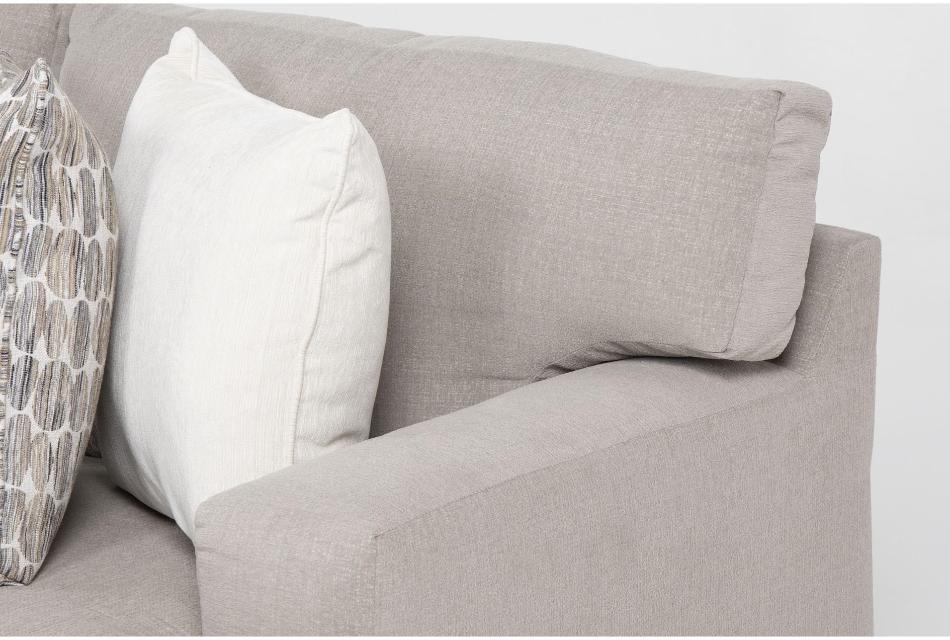 anacapa cement grey 109" 2 piece sectional with left arm facing chaise | fabric | loose reversible back 8 anacapa cement grey 109" 2 piece sectional with left arm facing chaise | fabric | loose reversible back