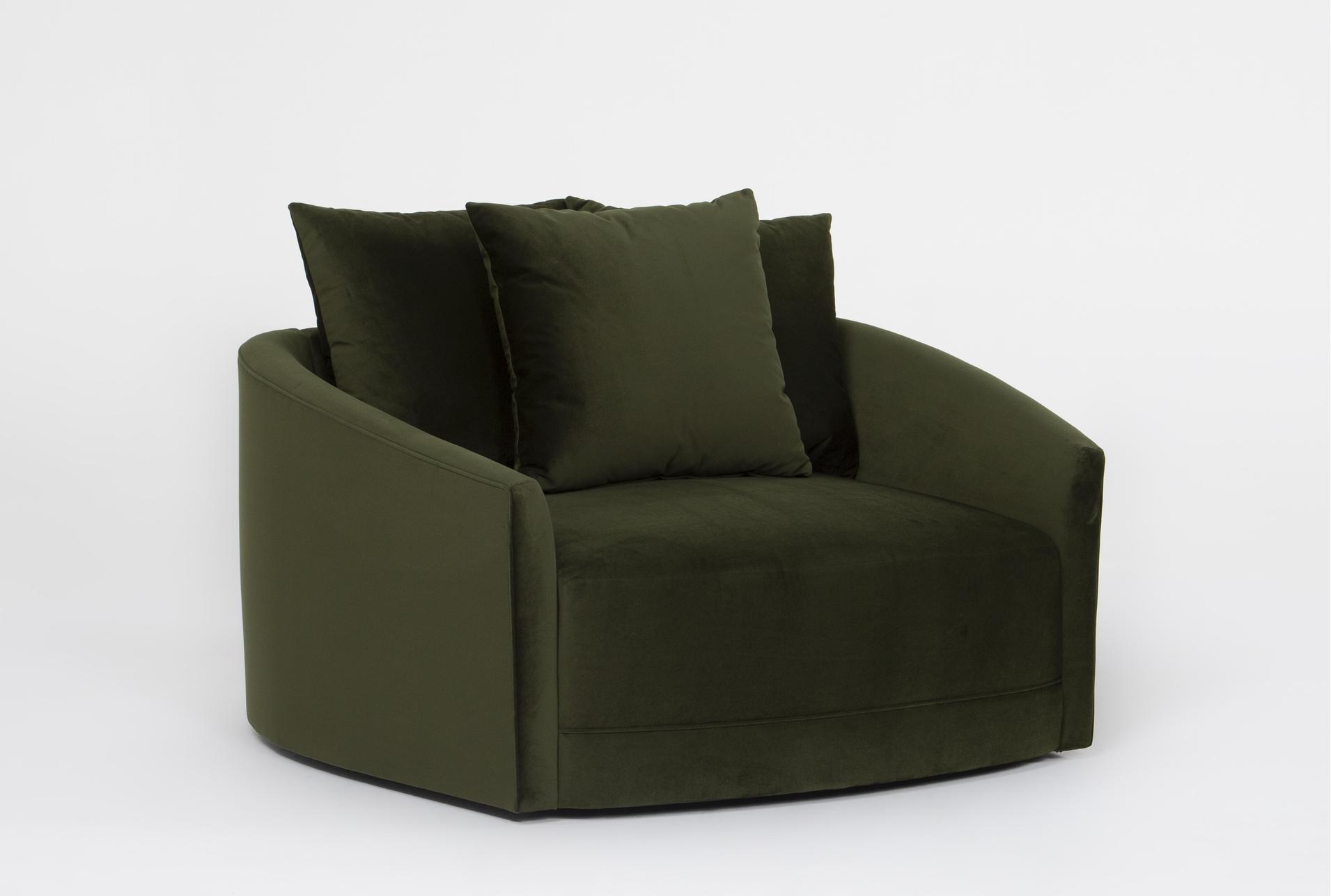 dustin mayes 56" fabric oversized olive green cuddler 9 dustin mayes 56" fabric oversized olive green cuddler