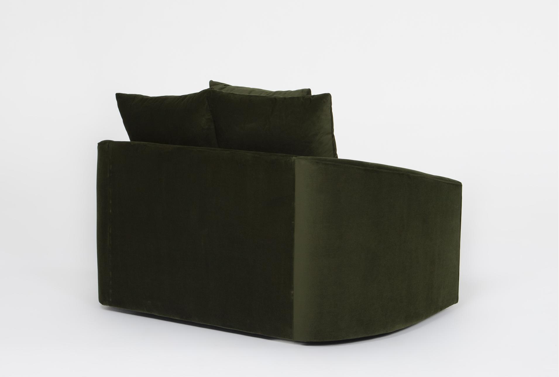 dustin mayes 56" fabric oversized olive green cuddler 10 dustin mayes 56" fabric oversized olive green cuddler