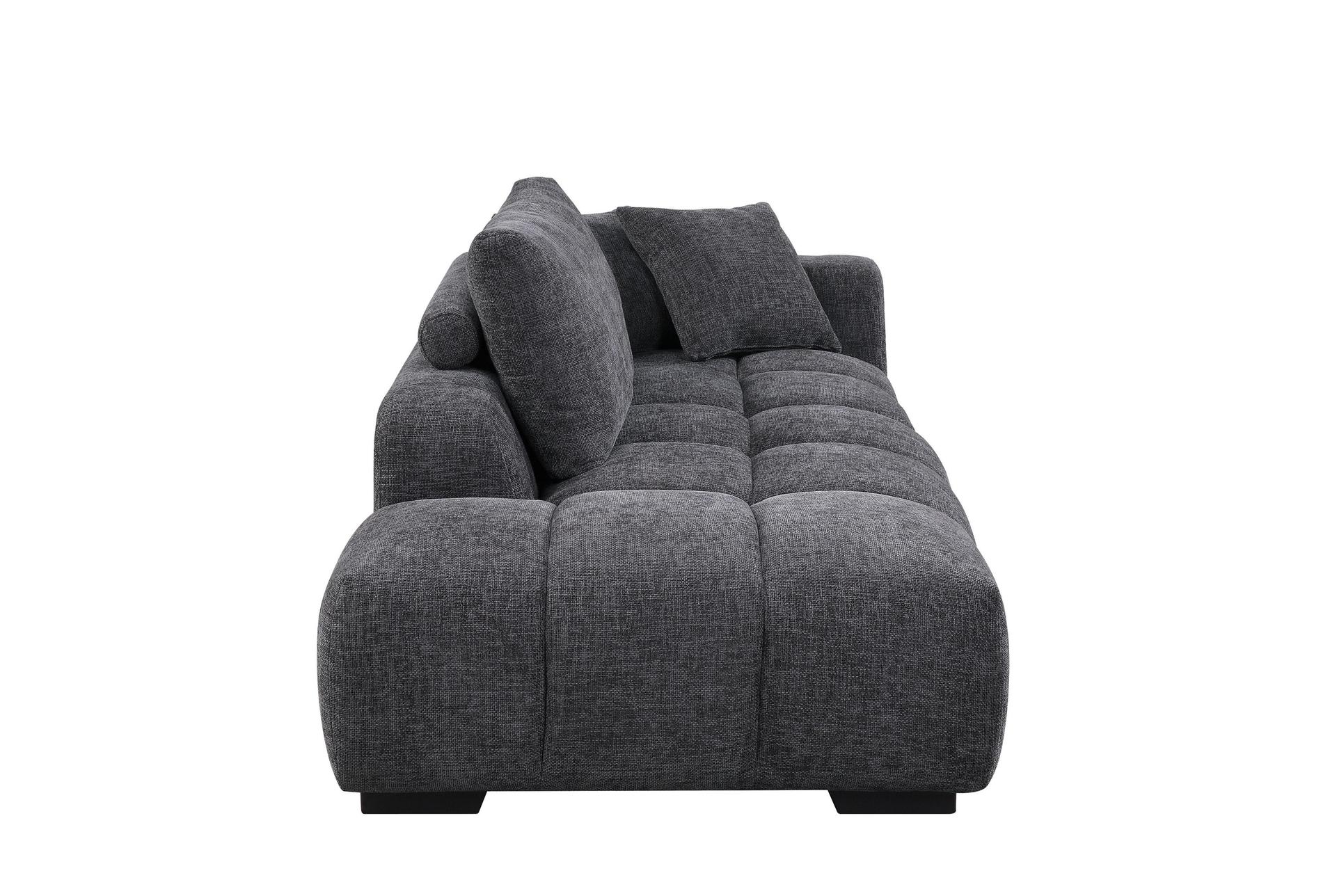 odilon grey chenille sectional sofa with 6 pillows 12 odilon grey chenille sectional sofa with 6 pillows