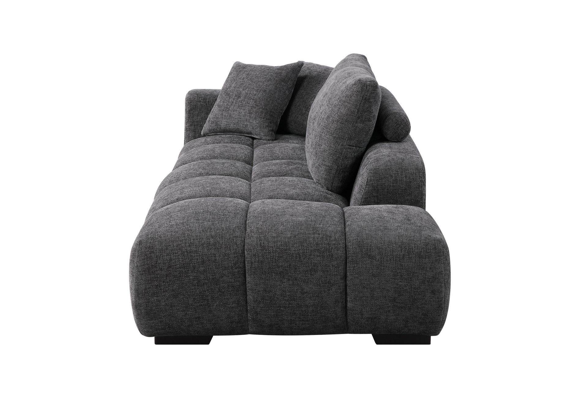 odilon grey chenille sectional sofa with 6 pillows 15 odilon grey chenille sectional sofa with 6 pillows