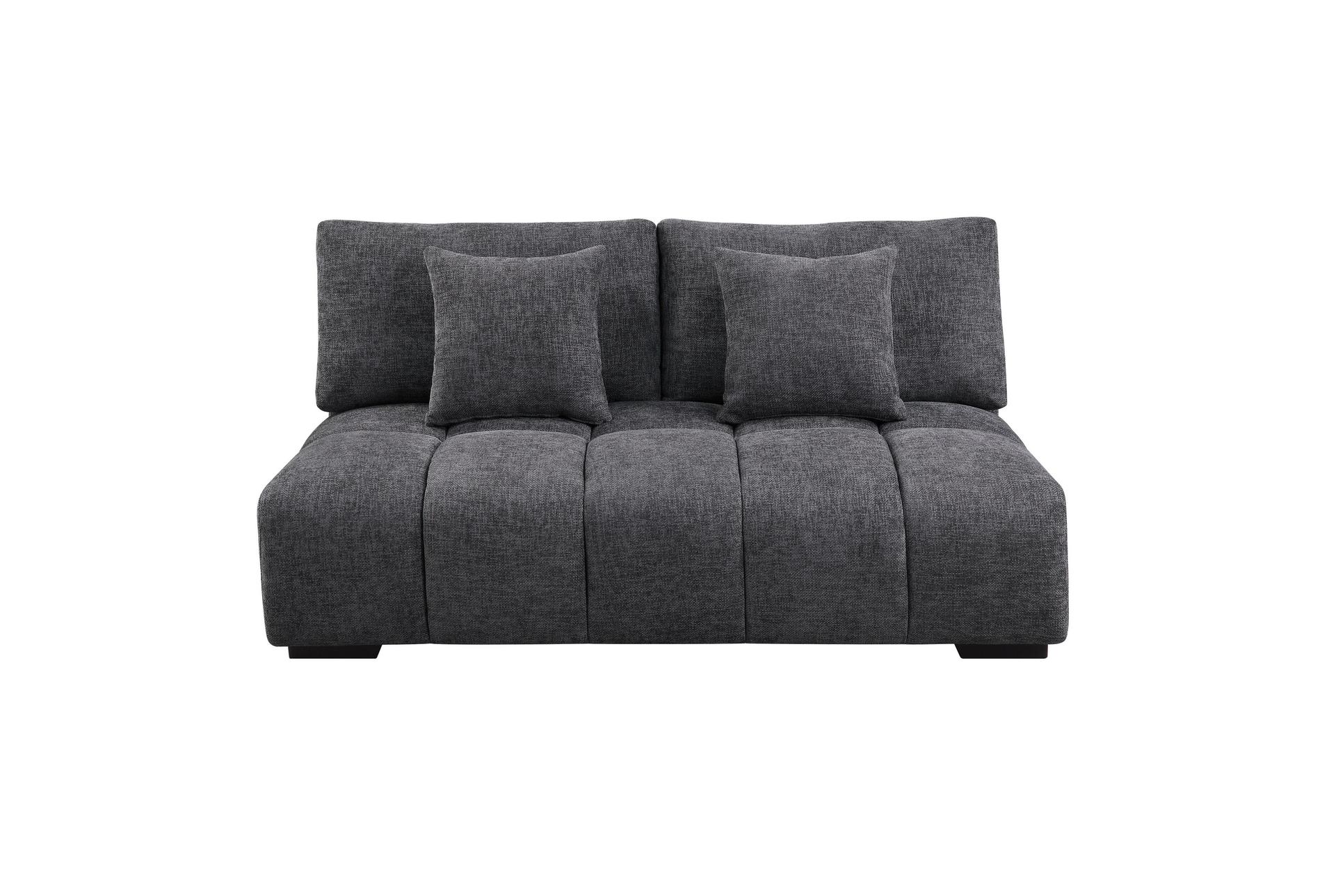 odilon grey chenille sectional sofa with 6 pillows 16 odilon grey chenille sectional sofa with 6 pillows