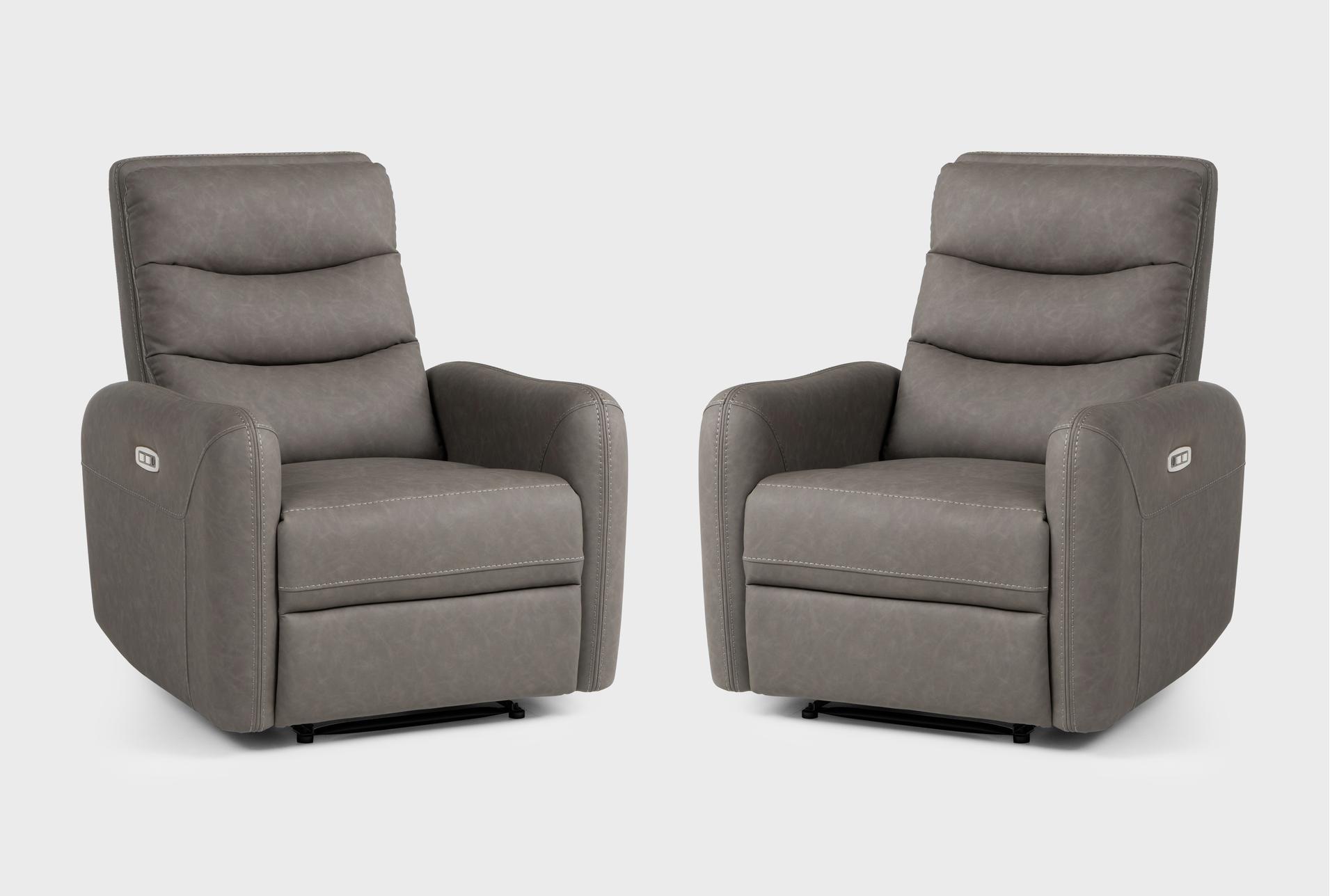 casimir charcoal fabric 34" power recliner with usb set of 2 1 casimir charcoal fabric 34" power recliner with usb set of 2