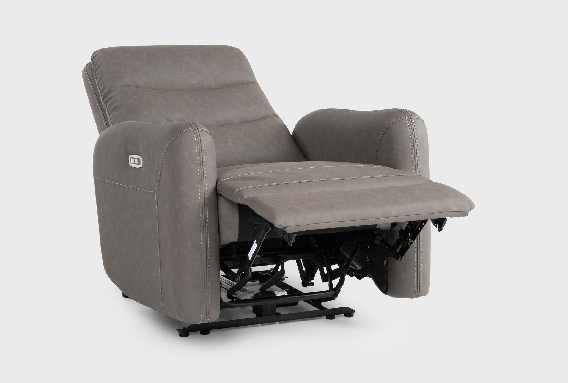 casimir charcoal fabric 34" power recliner with usb set of 2 17 casimir charcoal fabric 34" power recliner with usb set of 2