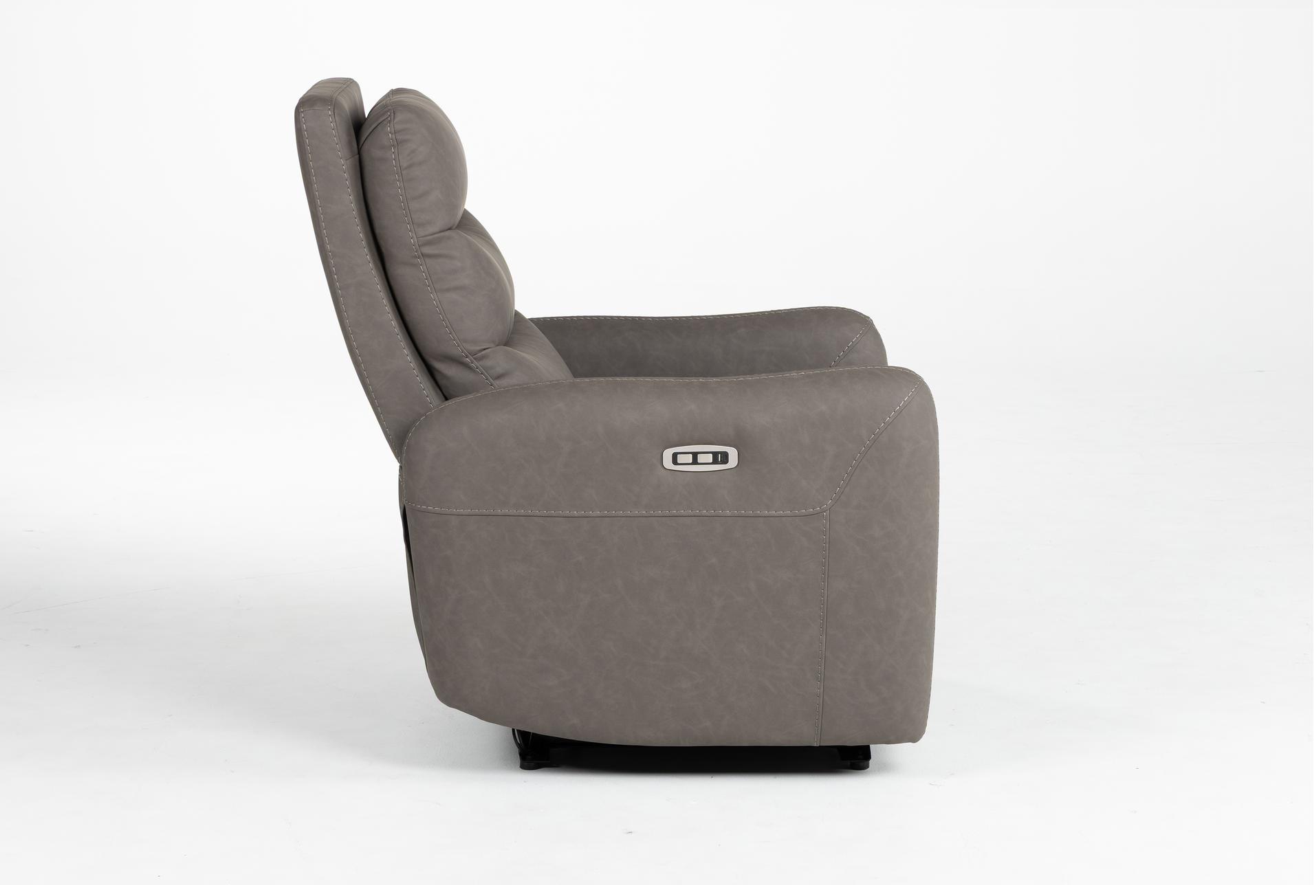 casimir charcoal fabric 34" power recliner with usb set of 2 18 casimir charcoal fabric 34" power recliner with usb set of 2