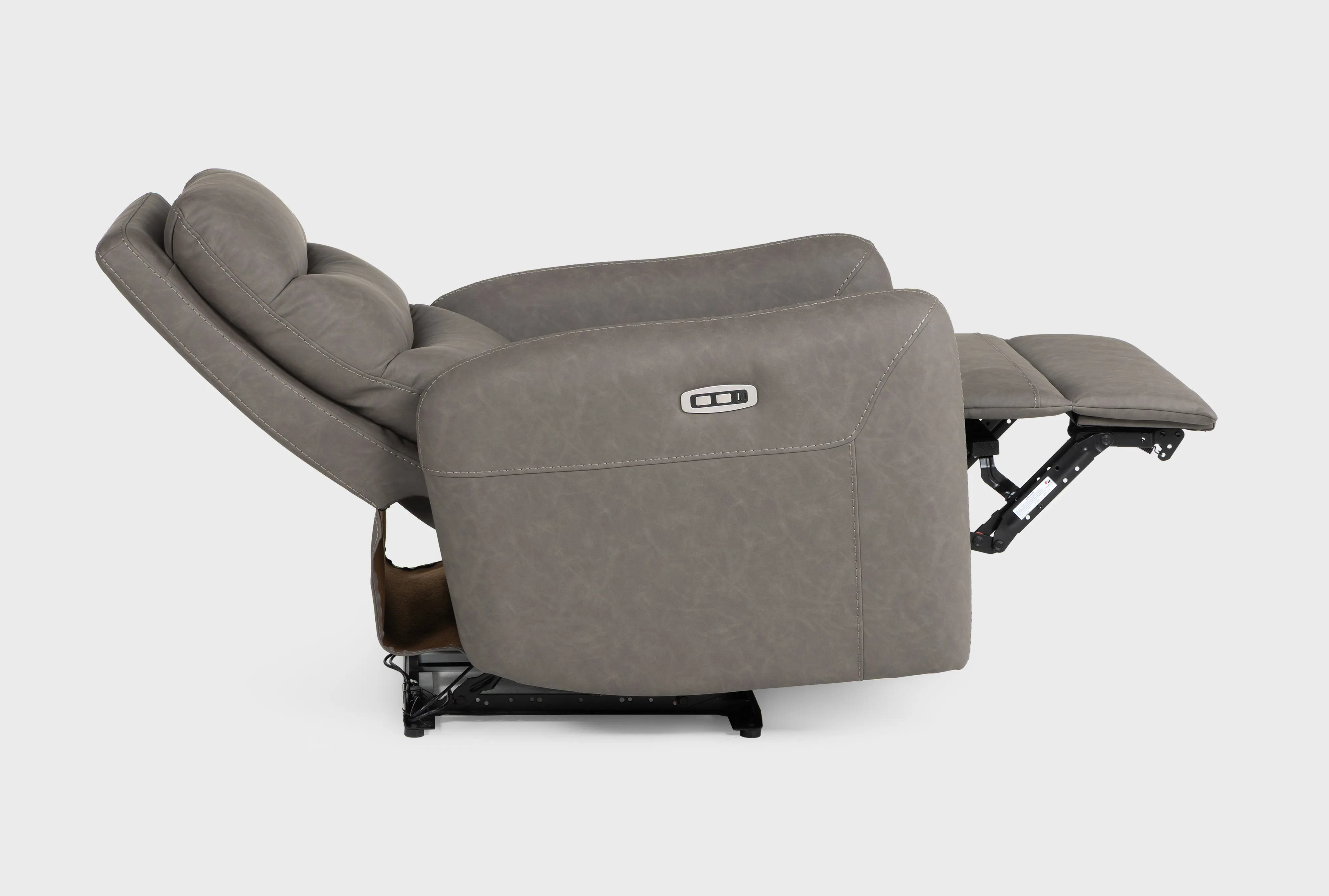 casimir charcoal fabric 34" power recliner with usb set of 2 19 casimir charcoal fabric 34" power recliner with usb set of 2