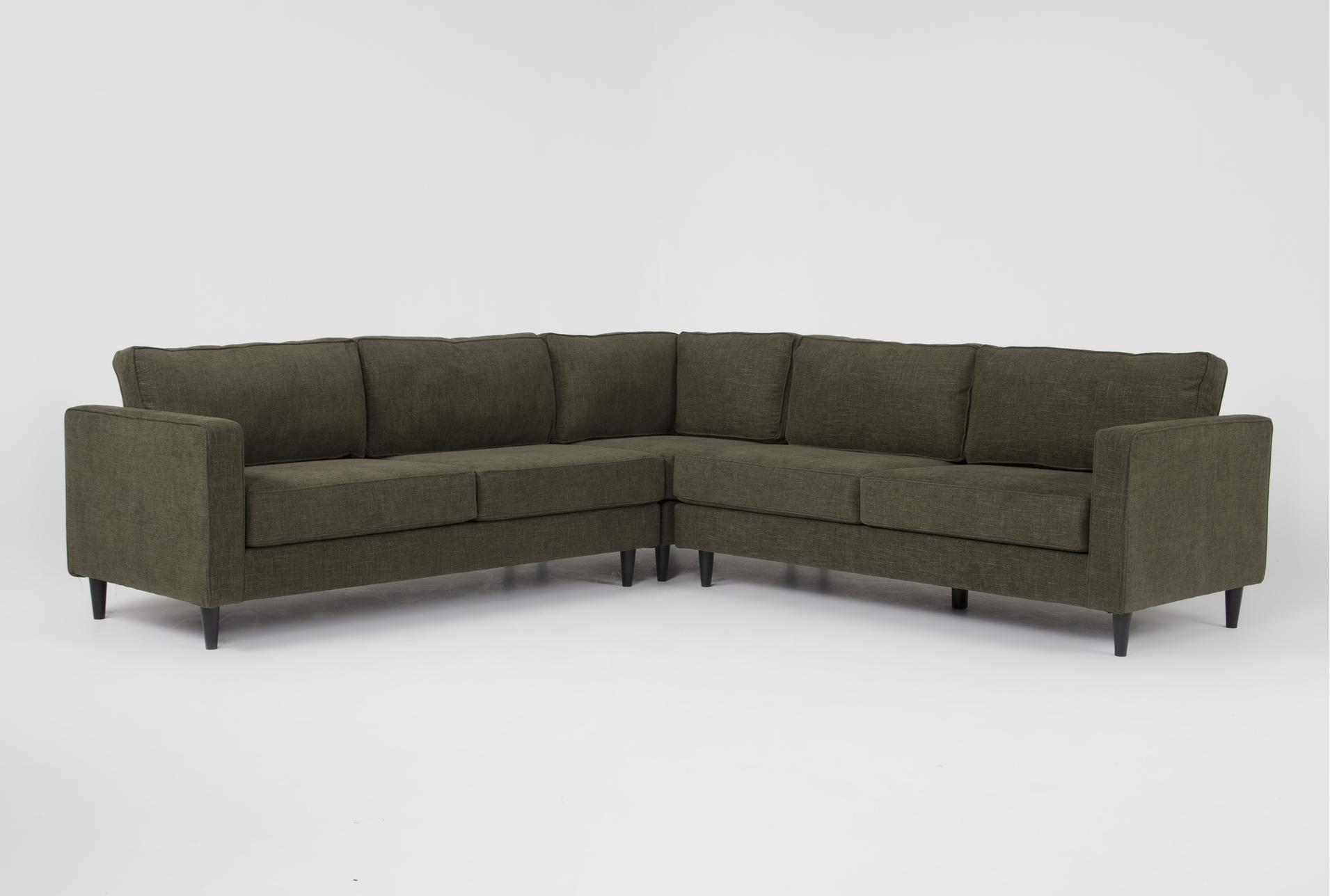 calais iii green 108" 3 piece sectional 1 calais iii green 108" 3 piece sectional