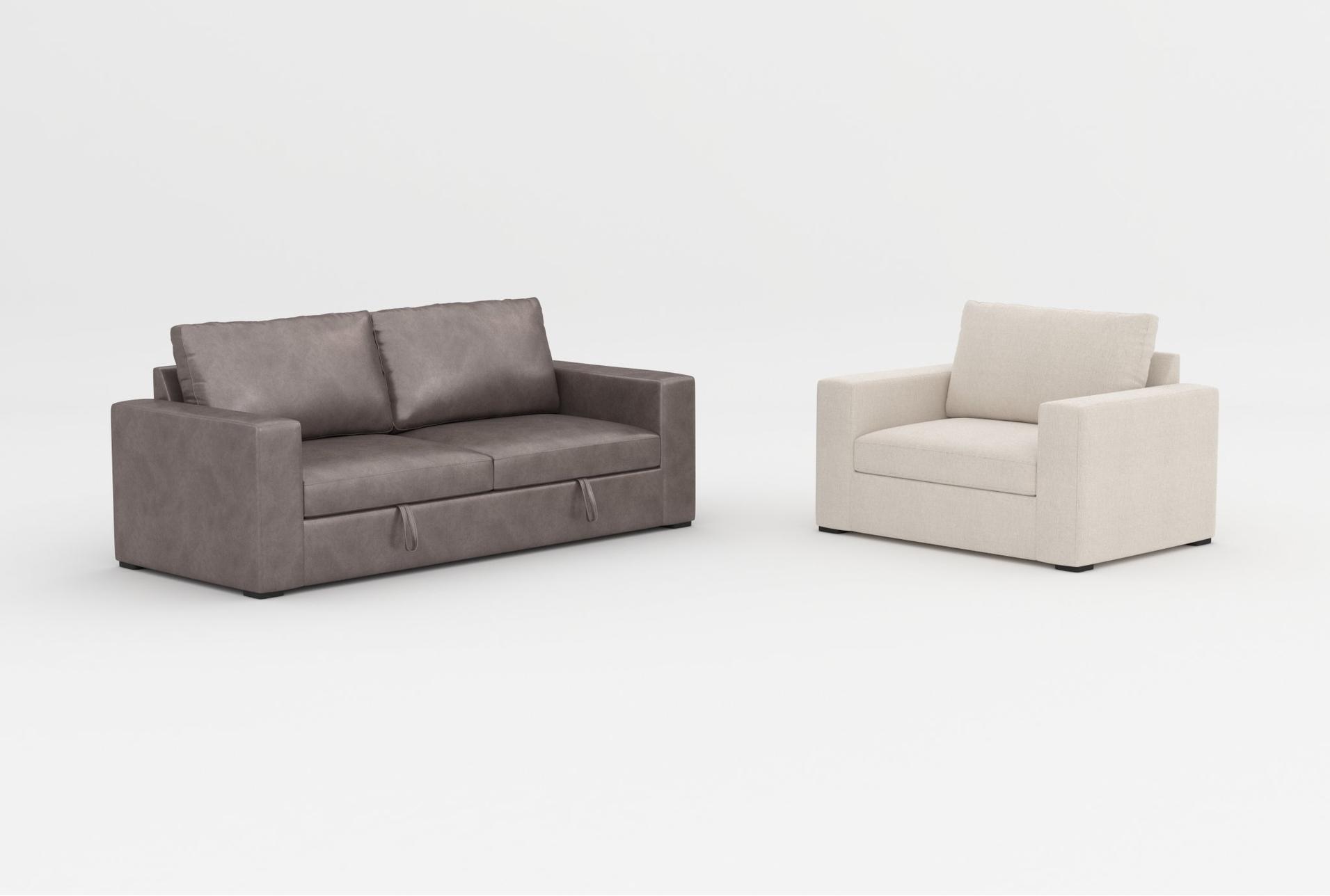 sebastian taupe faux leather 92" convertible futon sleeper sofa bed|sebastian cream chenille fabric 55" oversized chair 1 sebastian taupe faux leather 92" convertible futon sleeper sofa bed|sebastian cream chenille fabric 55" oversized chair