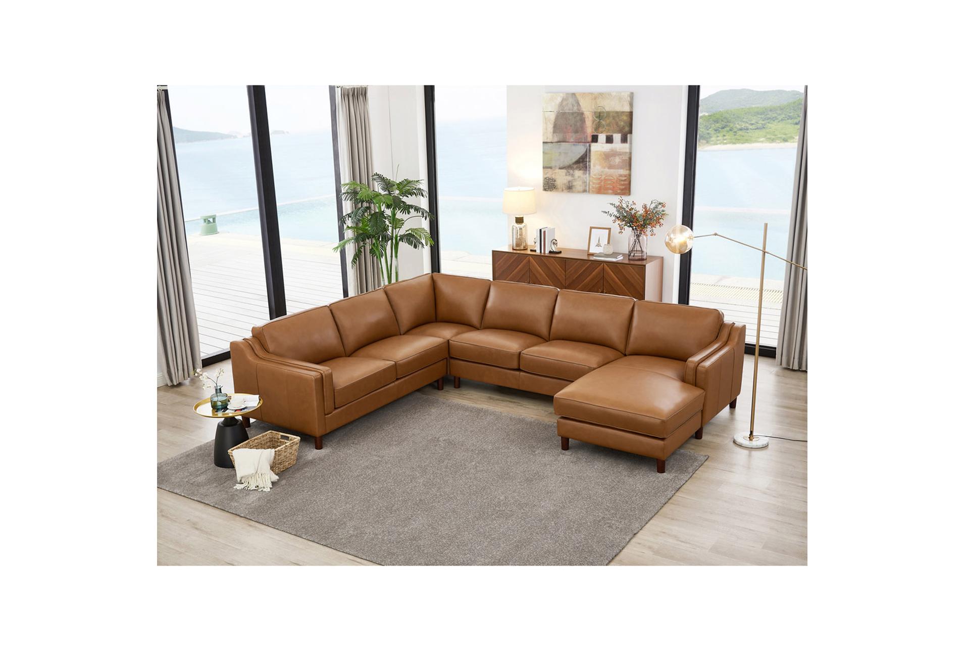 kristi brown 4 piece u-shape leather sectional with right chaise 12 kristi brown 4 piece u-shape leather sectional with right chaise