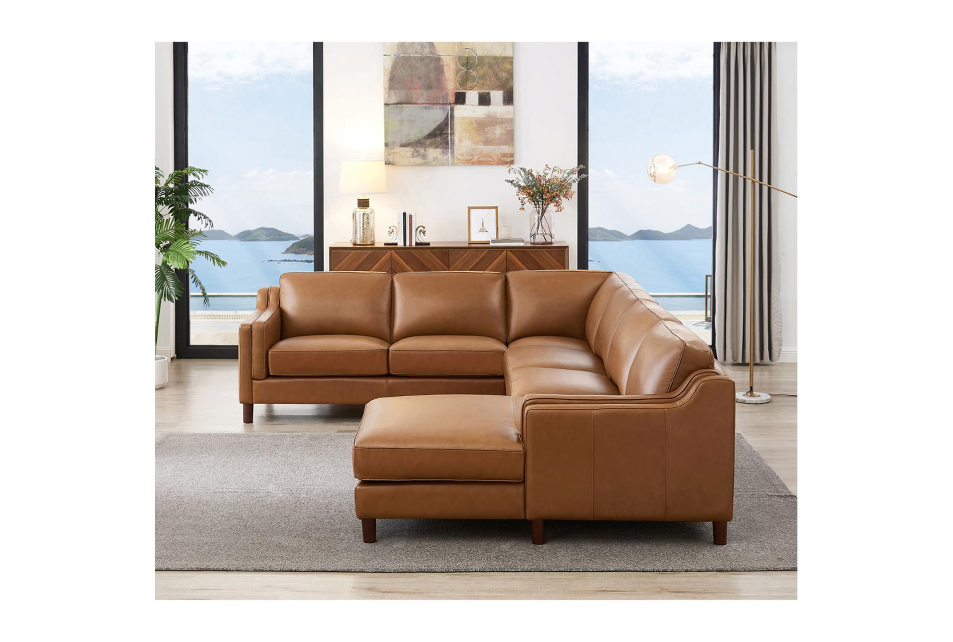 kristi brown 4 piece u-shape leather sectional with right chaise 13 kristi brown 4 piece u-shape leather sectional with right chaise