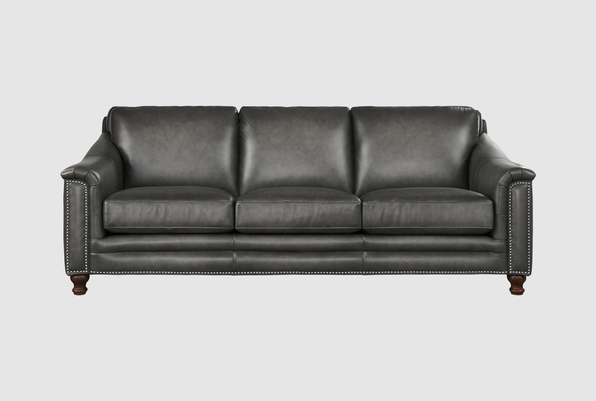 nora dark grey top grain leather sofa 1 nora dark grey top grain leather sofa