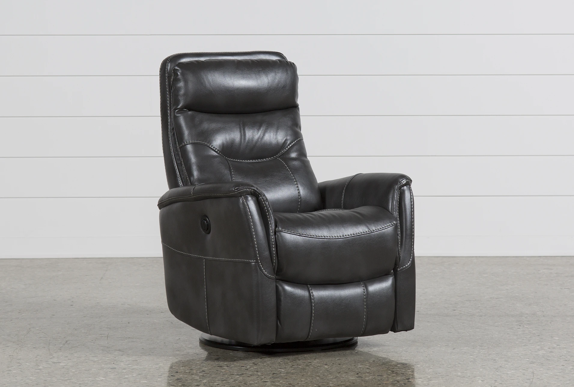 gannon 30" flint power swivel glider recliner with built-in battery | rocker