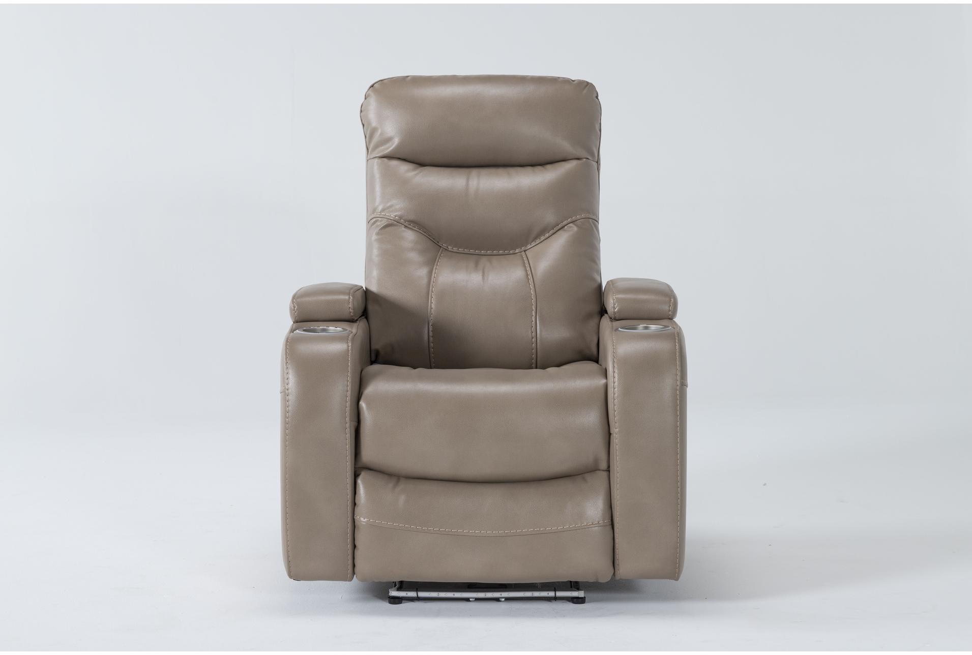 bronson linen beige power wallaway home theater recliner with power headrest cupholders storage lights & usb | wall hugger 1 bronson linen beige power wallaway home theater recliner with power headrest cupholders storage lights & usb | wall hugger