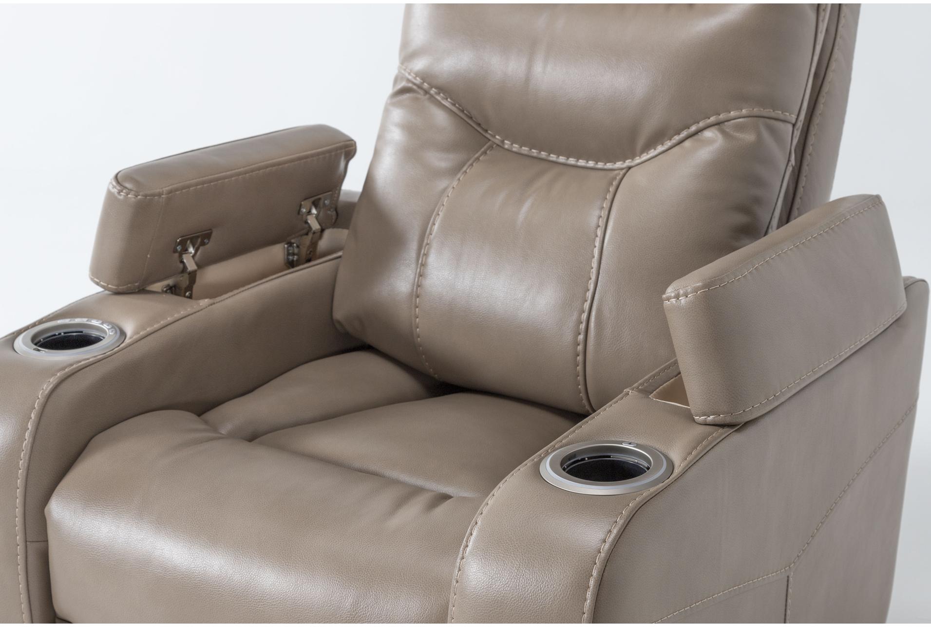 bronson linen beige power wallaway home theater recliner with power headrest cupholders storage lights & usb | wall hugger 18 bronson linen beige power wallaway home theater recliner with power headrest cupholders storage lights & usb | wall hugger