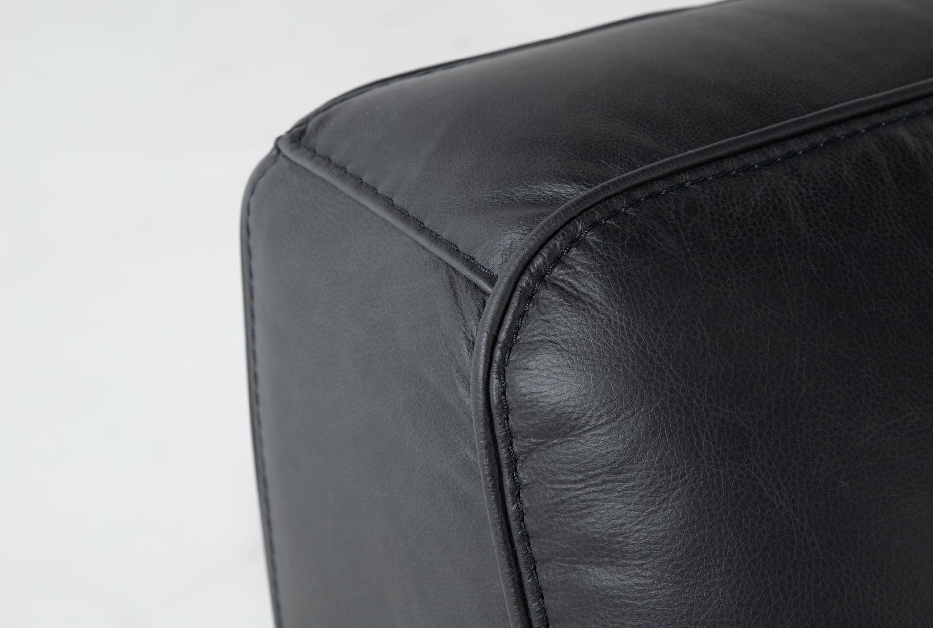 burton dark grey/black leather 62" armless loveseat 10 burton dark grey/black leather 62" armless loveseat