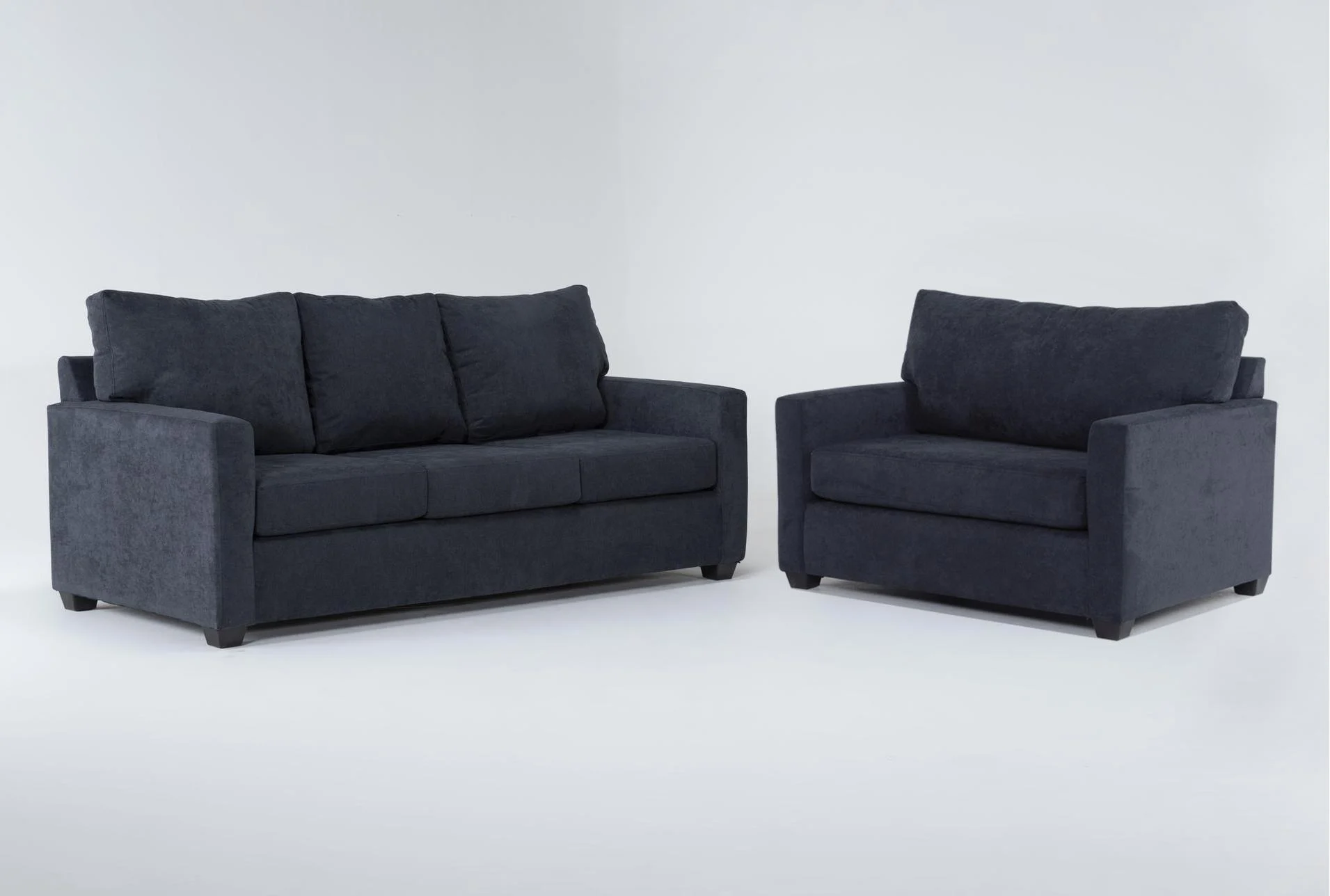 aramis midnight navy blue fabric sofa/twin memory foam arm chair sleeper set 1 aramis midnight navy blue fabric sofa/twin memory foam arm chair sleeper set