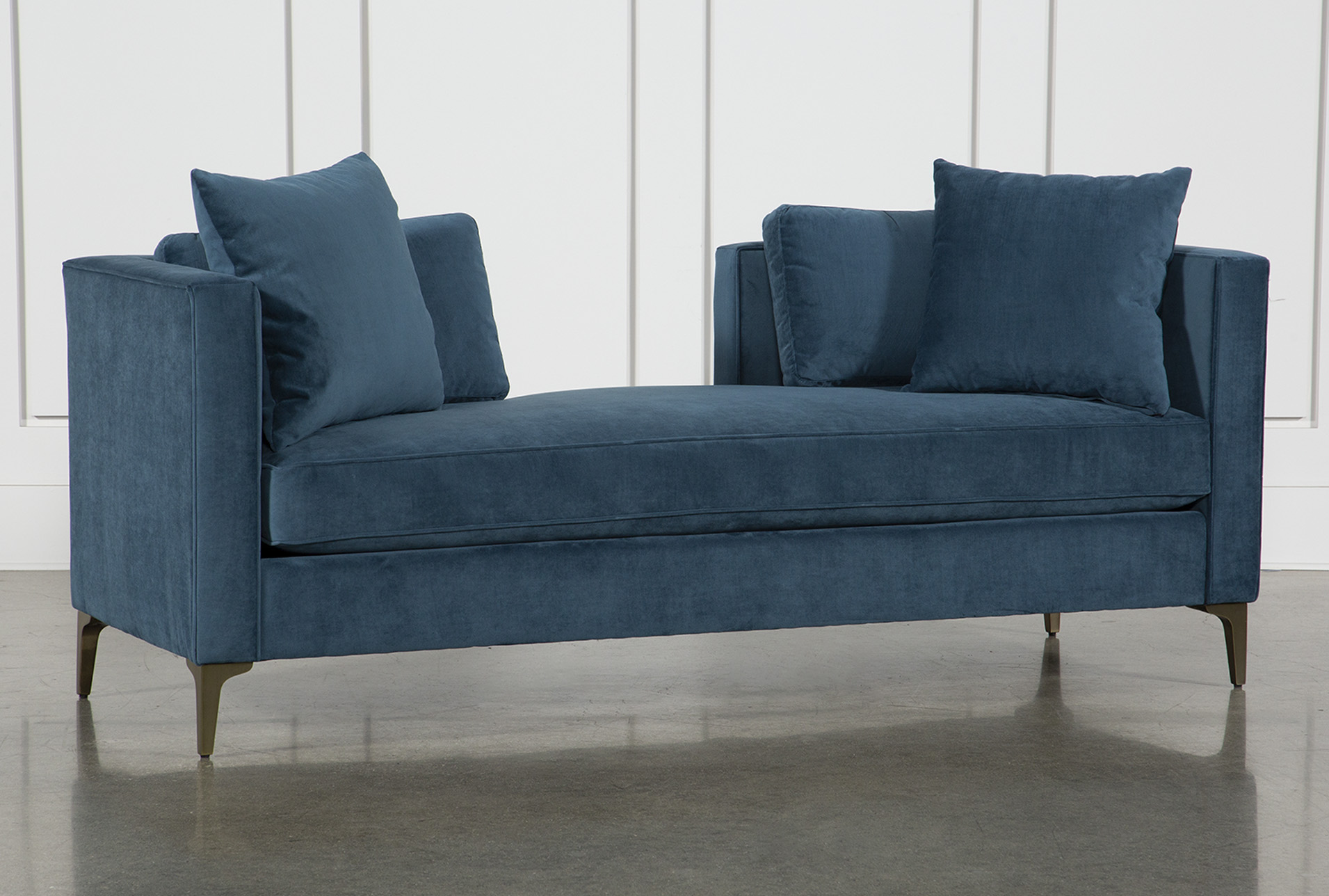brooklyn blue velvet performance fabric 80" chaise lounge 1 brooklyn blue velvet performance fabric 80" chaise lounge