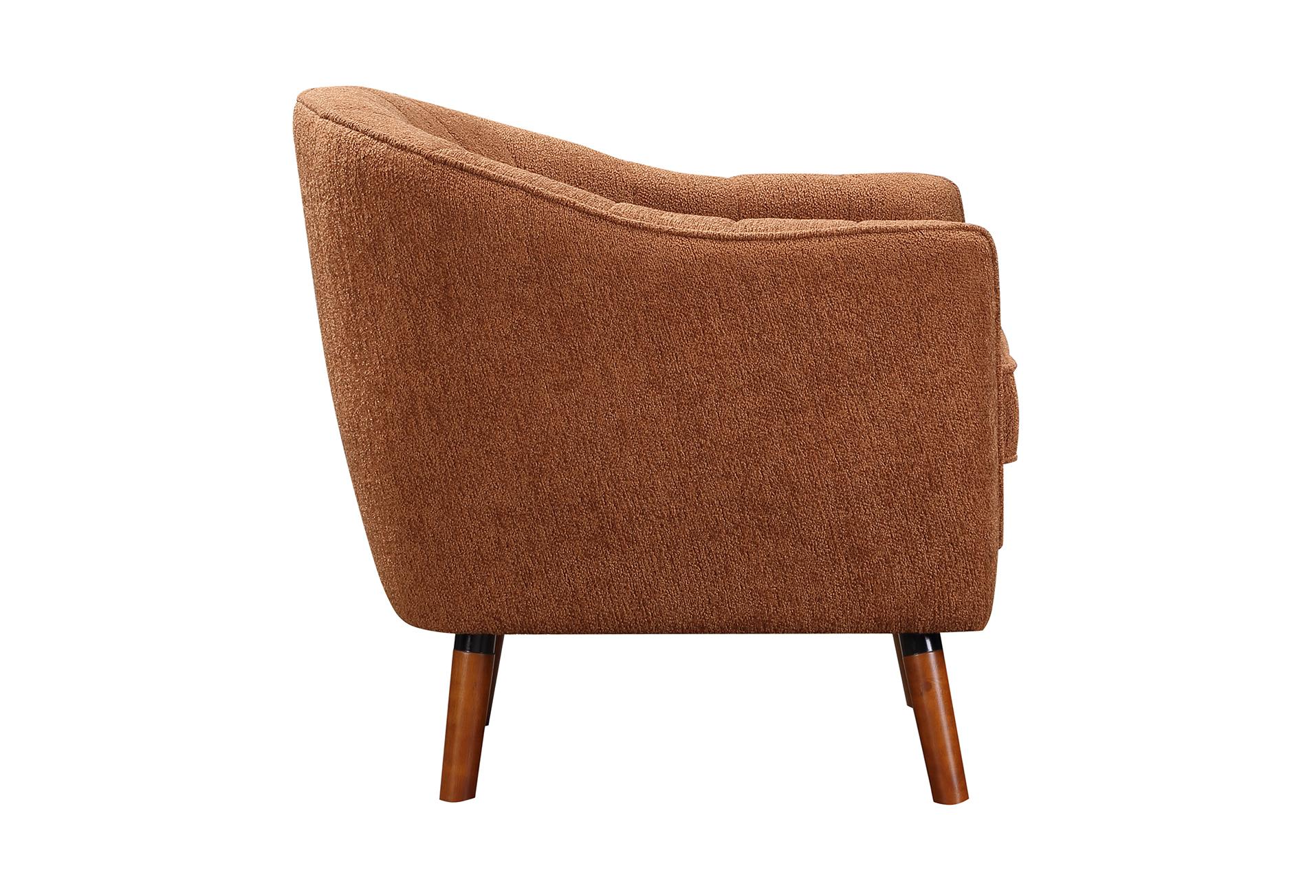 kyrie rust brown fabric accent barrel arm chair | with arms | solid 11 kyrie rust brown fabric accent barrel arm chair | with arms | solid