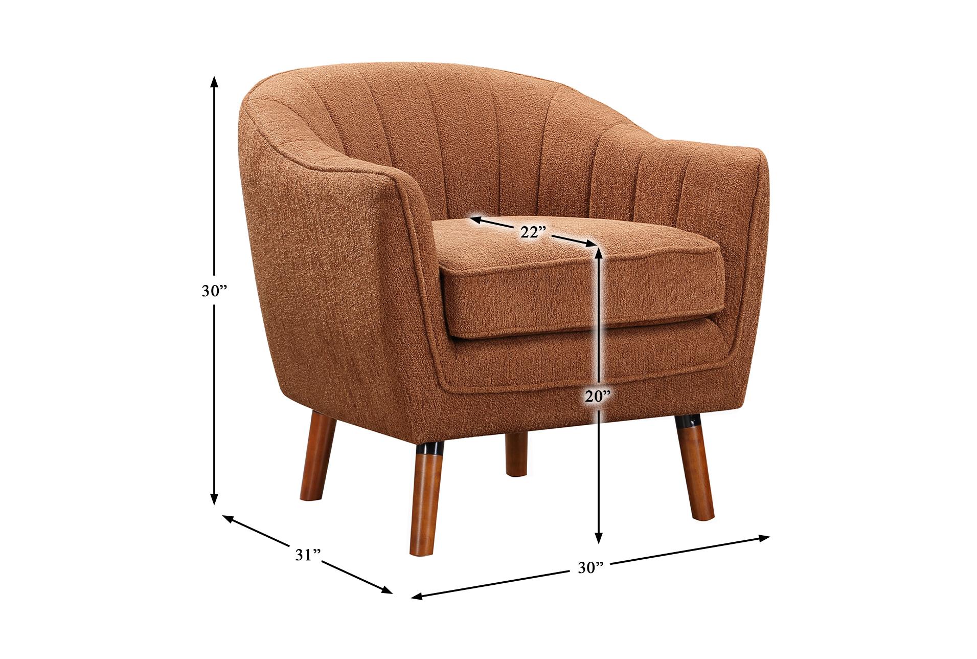 kyrie rust brown fabric accent barrel arm chair | with arms | solid 13 kyrie rust brown fabric accent barrel arm chair | with arms | solid