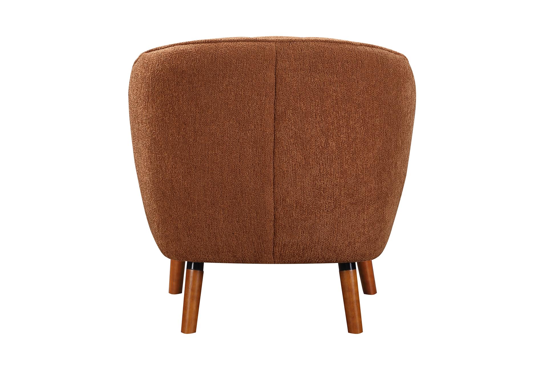 kyrie rust brown fabric accent barrel arm chair | with arms | solid 15 kyrie rust brown fabric accent barrel arm chair | with arms | solid